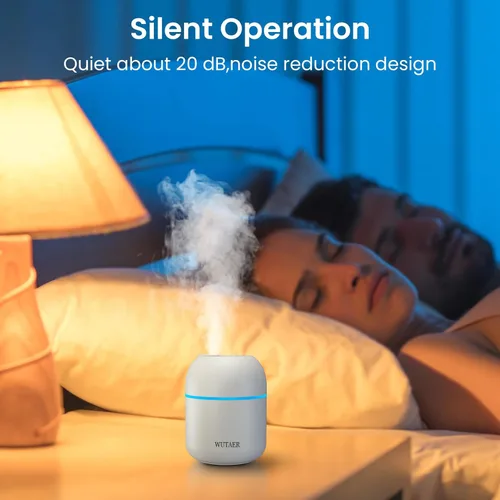Miniatura 4 de Minihumidificador portátil, WUTAER humidificador USB de escritorio personal para automóvil, habitación de oficina, dormitorio, apagado automático, 2