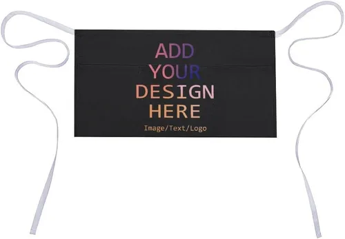 Miniatura 13 de Delantal personalizado con bolsillos para mujeres y hombres, diseño personalizado de tu imagen texto logotipo para cocina delantales de cocina