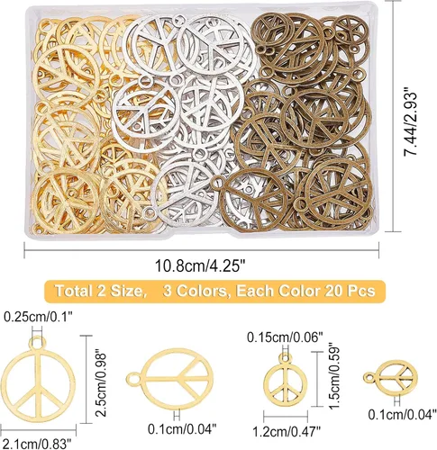 Miniatura 5 de SUPERFINDINGS Colgantes de estilo tibetano con diseño de estrella de sol y luna, colgantes de metal de plata tibetana suave para manualidades