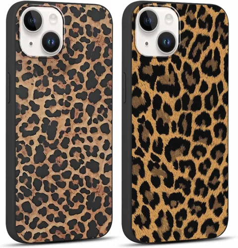 Miniatura 61 de Paquete de 2 Fundas de Teléfono Bonitas con Estampado de Guepardo para Apple iPhone 13 Pro Max de 6.7 Pulgadas, Fundas de Diseño