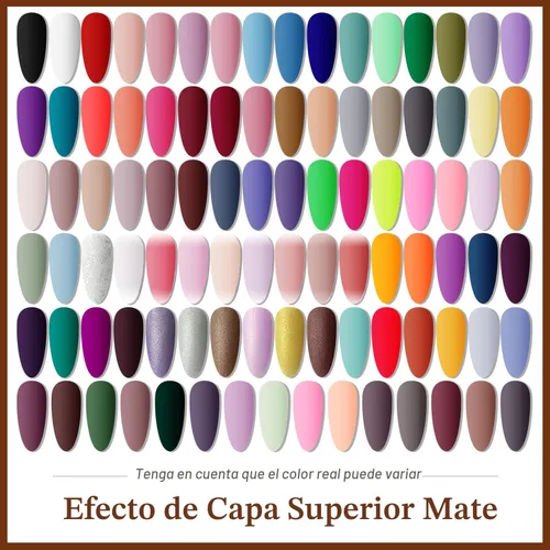 Miniatura 9 de JODSONE - Juego de 100 esmaltes de uñas de gel (5 ml cada uno) con capa base que no se limpia, capa de base que se borra y capa superior mate