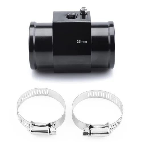 Miniatura 16 de Abrazadera de adaptador de sensor de radiador para tubo de junta de temperatura de agua de aluminio, medidor de temperatura, abrazadera azul de 34 mm