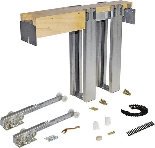 Miniatura 8 de Johnson Hardware 1500 Serie de cierre suave grado comercial Marco de puerta de bolsillo para pared de montantes de 2x4 (71 cm x 203 cm)