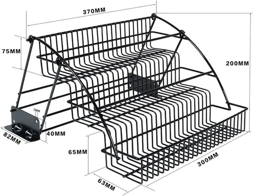 Miniatura 7 de Estante de especias desplegable de 3 niveles, soporte de almacenamiento de pasos, organizador retráctil para botellas de especias y frascos