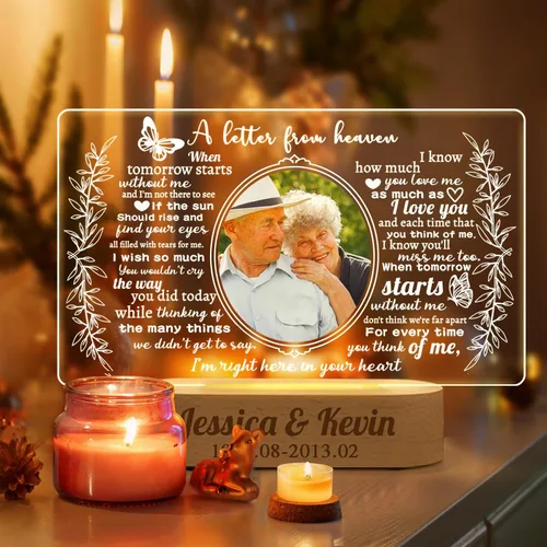 Miniatura 6 de Regalos conmemorativos personalizados, regalos de luz nocturna conmemorativa en memoria de un ser querido, regalos de condolencias personalizados