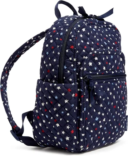 Miniatura 2 de Vera Bradley Mochila pequeña de algodón para mujer, Summer Stars - Algodón reciclado