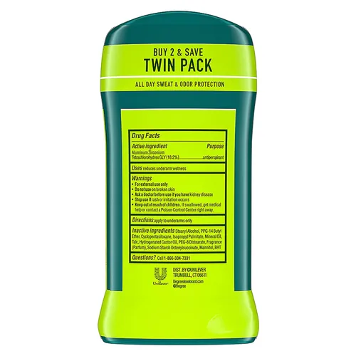 Miniatura 3 de Degree Men Original Protection, Desodorante antitranspirante 48 horas de protección contra el sudor y el olor, ráfaga extrema antitranspirante