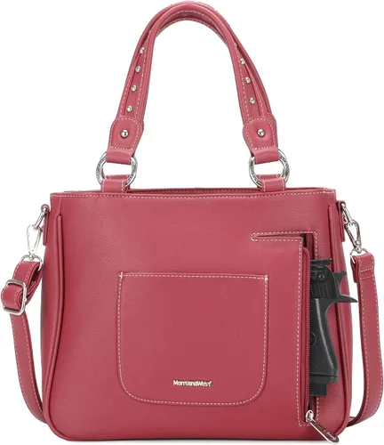 Miniatura 4 de Montana West Bolso patriótico con tachuelas para mujer, bolso de mano con bandera estadounidense y bolso cruzado