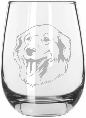 Miniatura 307 de Sakhalin Husky Dog - Copa de vino grabada personalizada de 15.25 onzas sin tallo