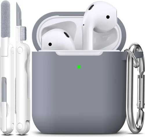 Miniatura 60 de Funda para AirPods con llavero, protección completa, de silicona, accesorios para AirPods, funda para hombres, mujeres y adolescentes, con estuche