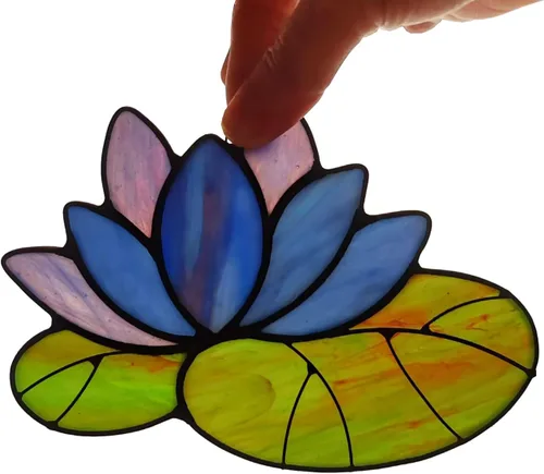 Miniatura 2 de Decoración de flores para colgar en la ventana de vitral, paneles de ventana para decoración de festividades, regalos de cumpleaños para mamá, mujer