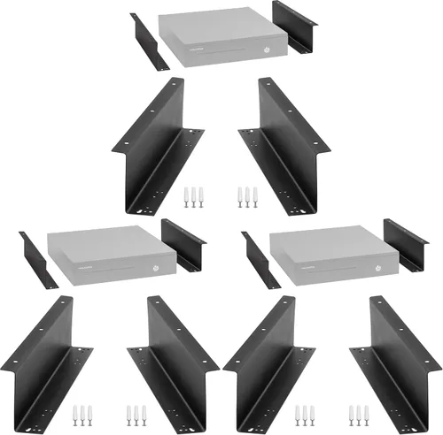 Volcora Cash Drawer Under Counter Mounting Metal Bracket - Black Heavy Duty Steel Mounting Brackets for Under Desk Installation - Under Cabinet