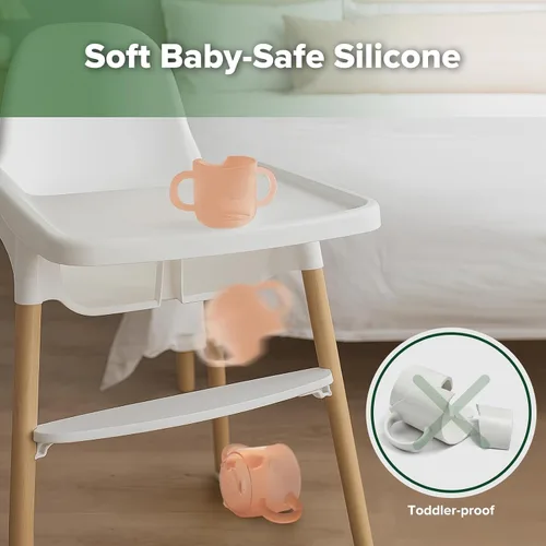 Miniatura 5 de haakaa Taza de Entrenamiento de Silicona para Bebés, Taza Abierta de Aprendizaje para Niños Pequeños de 6 Meses en Adelante, A Prueba de Caídas, Sin