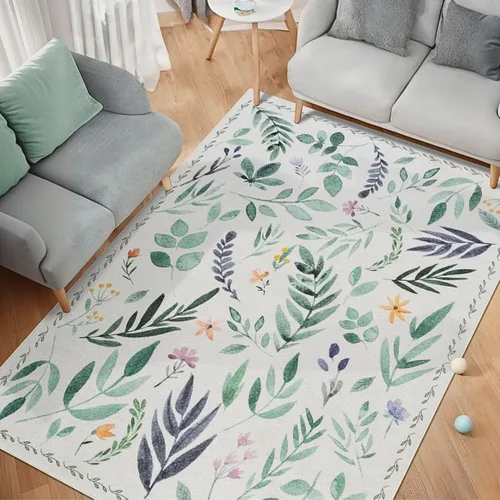 Miniatura 71 de Syalife 6x9 Alfombra Lavable para Área, Ultra Suave Antideslizante, Pila Baja, Alfombra Vintage Resistente a Manchas para Sala de Estar, Alfombra