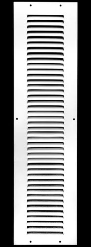 Miniatura 105 de HVAC Premium 30' x 10' [Abertura de conducto] Rejilla de aire de retorno de acero estampado plano - Pared lateral y techo - Cubierta de conducto