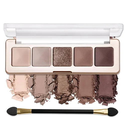 Miniatura 24 de Erinde Paleta de maquillaje de sombra de ojos de 9 colores con purpurina y lavanda brillante y mate, violeta, malva, púrpura oscura, plateado