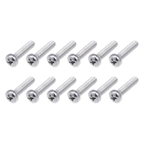 Miniatura 40 de METALLIXITY Tornillos de máquina (M2 x 0.118 in), 30 unidades, pernos Phillips cruzados de acero inoxidable 304, para instalación de muebles
