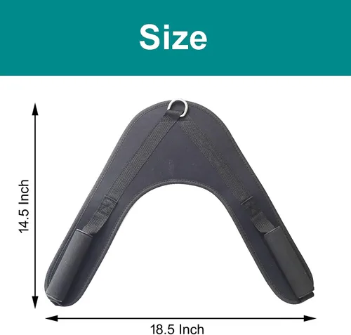 Miniatura 4 de Abdominal Crunch Harness Straps,Arnés de tracción de ejercicio trasero Correa de hombro, cinturón de crunch en forma de V, correas abdominales