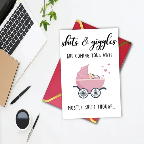 Miniatura 5 de Ziwenhu Bonita tarjeta de bebé para papá y mamá, bonita tarjeta de baby shower, regalo para recién nacido, tarjeta de felicitación para amigos
