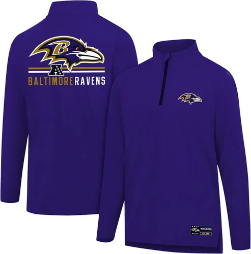 Miniatura 23 de Ultra Game Men's NFL Official Super Soft Quarter Zip Long Sleeve T-Shirt
