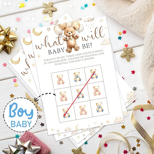 Miniatura 3 de Tarjetas para rascar de revelación de género, juego de mesa de revelación de género para niños, boletos de lotería rascador, tarjetas de anuncio