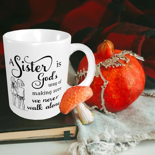 Miniatura 5 de Taza de café divertida de 11 onzas para regalar a la hermana, taza de té de cerámica para mujeres, regalo perfecto para el día de la madre, Navidad