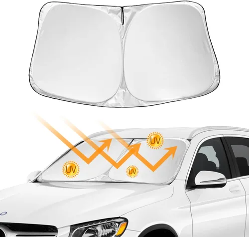 Miniatura 44 de Parasol para parabrisas delantero compatible con Toyota Highlander 2020-2023 2024 2025, protector de visera solar bloquea los rayos UV, parasol