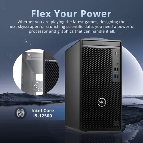 Miniatura 3 de Dell OptiPlex 3000 - Escritorio de negocios en torre de tamaño completo, procesador Intel i5-12500, memoria RAM DDR4 de 4 GB, SSD PCIe de 256 GB