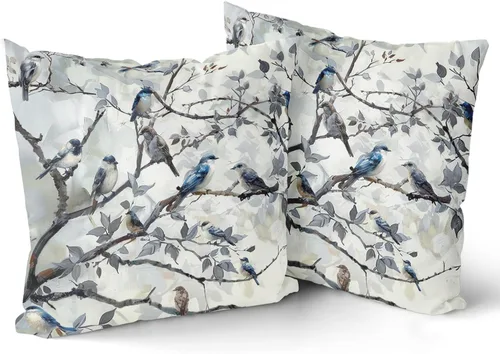 Miniatura 12 de Giwawa Little Adventure - Funda de almohada decorativa cuadrada de 16 x 16 pulgadas, color azul marino, diseño de flecha, fogata, oso, bosque
