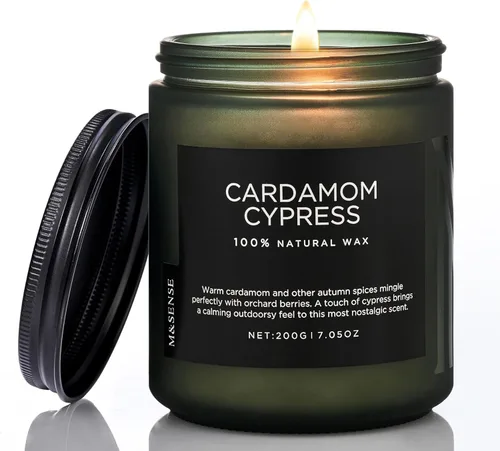 Miniatura 27 de M&SENSE Ode to Winter - Vela perfumada para el hogar, cera de soja natural, mecha de algodón, aroma de invierno, 7.05 onzas hasta 50 horas de tiempo