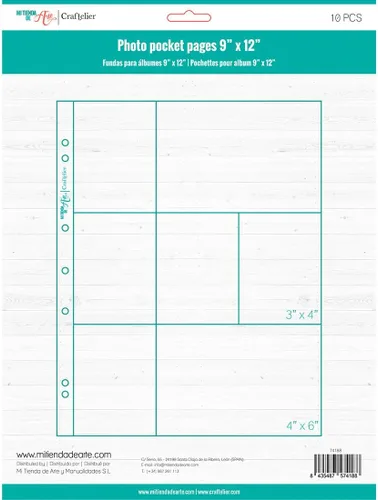Miniatura 7 de Craftelier - Fundas de plástico transparente con bolsillo único para álbumes de fotos personalizados Incluye 10 fundas de 9" x 12