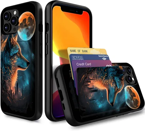 Miniatura 138 de Funda para iPhone Air, funda tipo cartera con ranura para tarjeta oculta, a prueba de golpes, TPU y PC, funda protectora de doble capa para iPhone