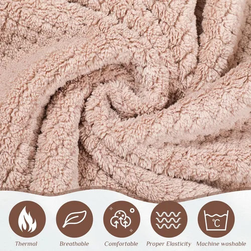 Miniatura 55 de 4 toallas envolventes para mujer, bata de spa con cierre ajustable, parte superior elástica, envoltura ligera para baño y ducha