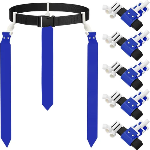 Miniatura 26 de Junkin 6/10 jugadores bandera fútbol conjuntos ajustables cinturones de fútbol y banderas para jóvenes, adolescentes, niños, adultos, jugadores