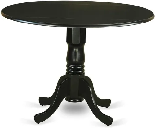 Miniatura 8 de East West Furniture DLPF3-BCH-C - Juego de comedor de 3 piezas que contiene una mesa de comedor redonda con gotas y 2 sillas de cocina tapizadas
