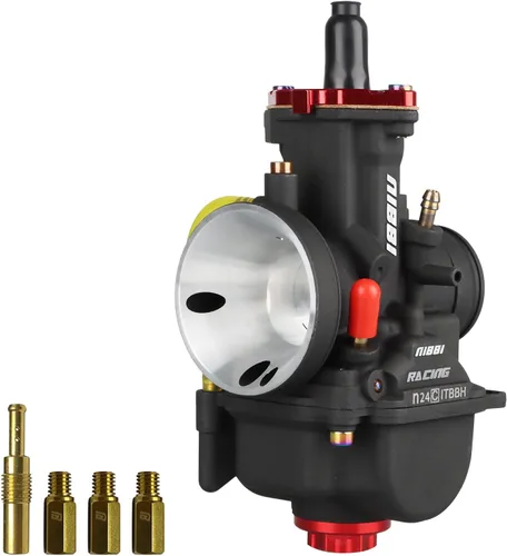 NIBBI Carburador PWK24mm, apto para motor de motocicleta de 125cc—150cc con jets de carburador para DirtBike MiniBike Pit Bike GY6 ATV