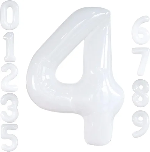 Miniatura 159 de Globo gigante plateado del número 0 de 40 pulgadas – Globo Mylar del número 0 Globo plateado 0 para decoraciones de fiesta Globo plateado
