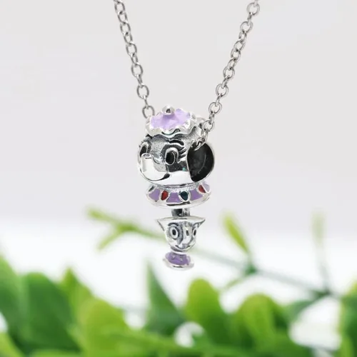 Miniatura 2 de Ouroyea Charm 925 Sterling Silver Pendant,Girl Jewelry Beads Gifts for Women Bracelet&Necklace