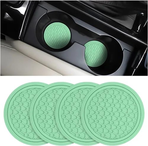 Miniatura 12 de Mandark 2 piezas posavasos para portavasos de automóvil, almohadillas antideslizantes de 2.75 pulgadas para insertar en portabotellas de agua