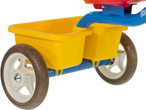 Miniatura 4 de Italtrike Triciclo Transporter Classic para exteriores con cesta para niños pequeños y niños, ingeniería superior, fuerte y duradero, asiento