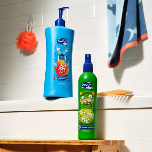 Miniatura 8 de Suave Spray desenredante de manzana para niños, acondicionador sin desgarros para niños, suaviza y domina los nudos para un cabello suave