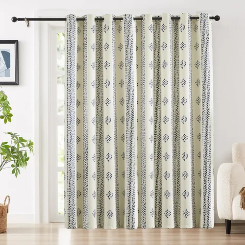 Miniatura 20 de Melodieux Cortinas bohemias 80% opacas de 63 pulgadas de largo para dormitorio, sala de estar, oscurecimiento de sala de estar, cortinas