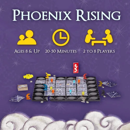 Miniatura 2 de Tsuro Phoenix Rising - Juego de estrategia de fantasía galardonado con colección de sets y poderes mágicos Aventura de colocación de azulejos