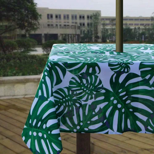 Miniatura 36 de Melaluxe - Mantel impermeable resistente a las manchas para exteriores con agujero para sombrillas y cremallera