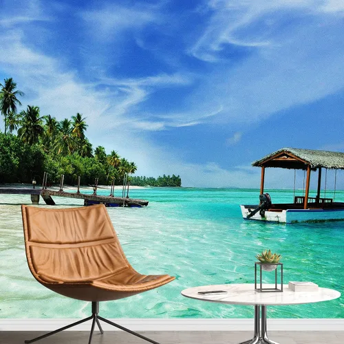 Miniatura 27 de wall26 Adhesivo de pared extraíble/mural de pared estilo panel de madera, bandera estadounidense y águila calva, arte digital internacional global