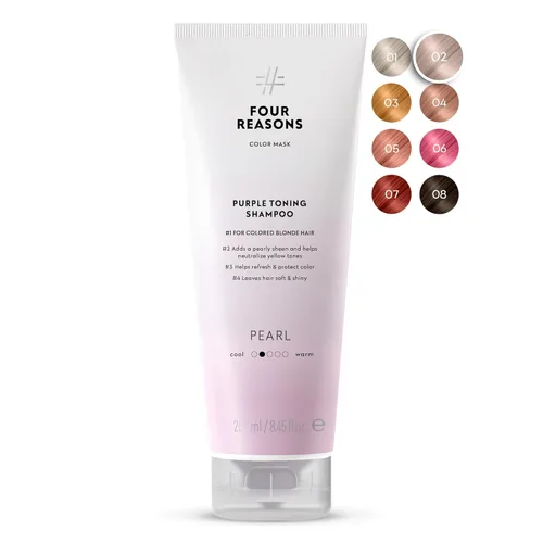 Miniatura 13 de FOUR REASONS Champú de depósito de color para cabello teñido – rubio platinado/gris, tóner de cabello gris sin sulfato, 8.45 onzas líquidas