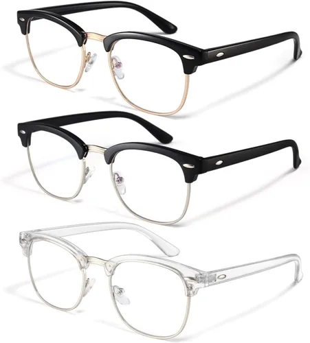 Miniatura 11 de Racico Gafas de luz azul para hombres y mujeres - Material mixto + Marcos de metal con revestimiento de protección UV
