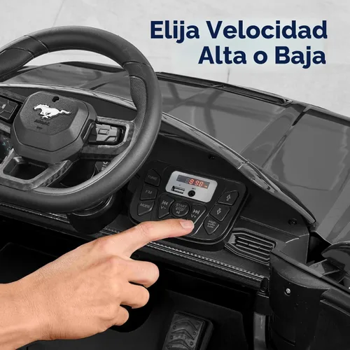 Miniatura 7 de Best Choice Products Auto Eléctrico de Paseo de 12V para Niños con Licencia Oficial de Ford Mustang con Control Parental, Luces LED, 2 Velocidades