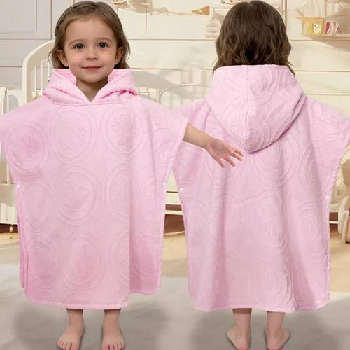 Miniatura 36 de VOOVA & MOVAS Toallas tipo poncho para niños pequeños (2-6 años, 24 x 48 pulgadas), 100% algodón, suave, absorbente, con capucha, perfectas
