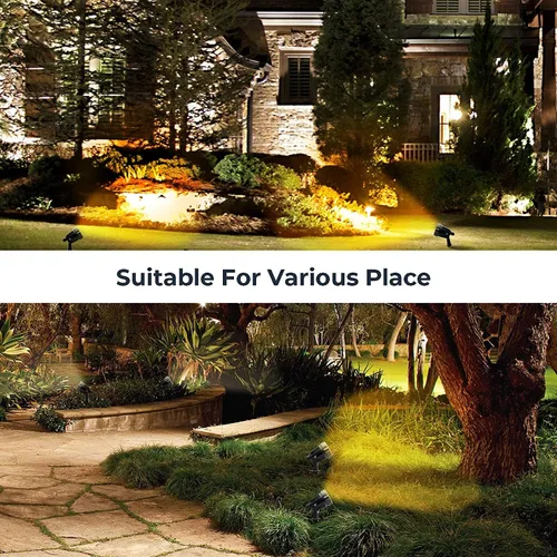 Miniatura 5 de Foco de paisaje de 5 W AC120V con soporte y base de pinchos, LED COB blanco cálido para decoración de césped, jardín, lámpara de iluminación al aire